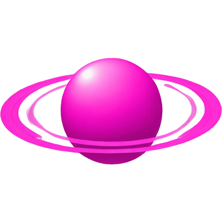 Saturn in pink emoji