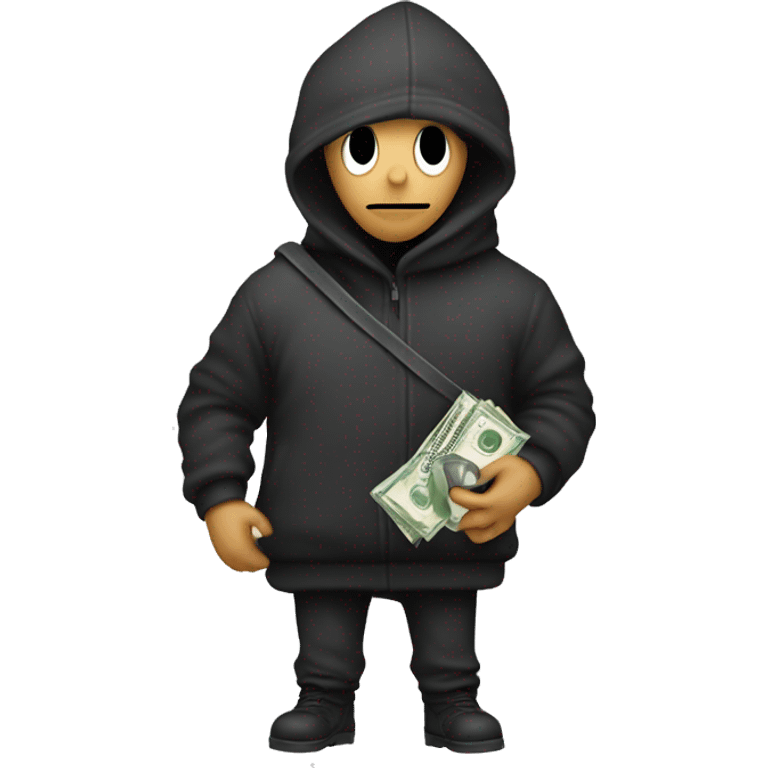 Robber carrying money sack over shoulders emoji