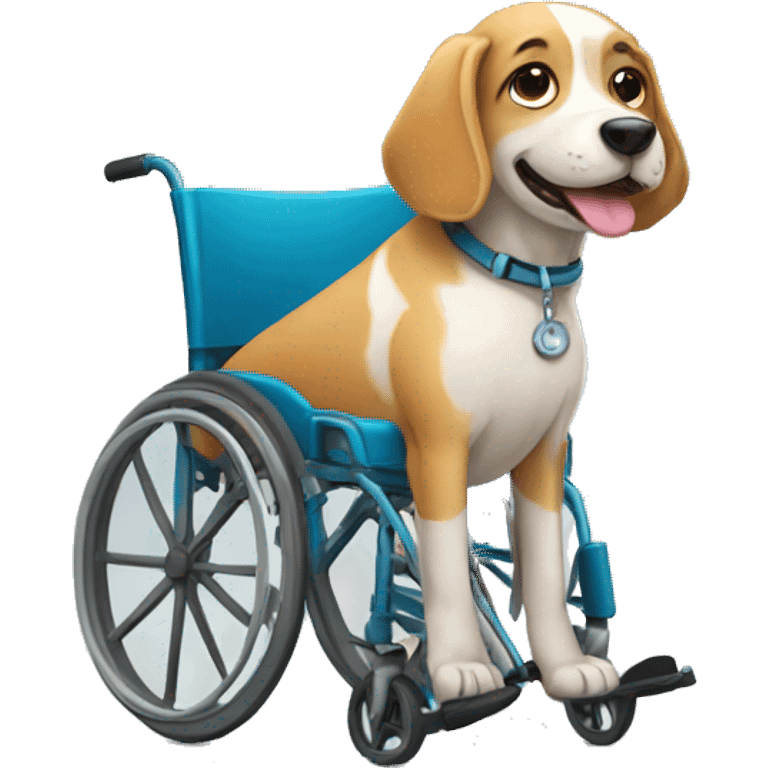 Dog with a wheelchair emoji