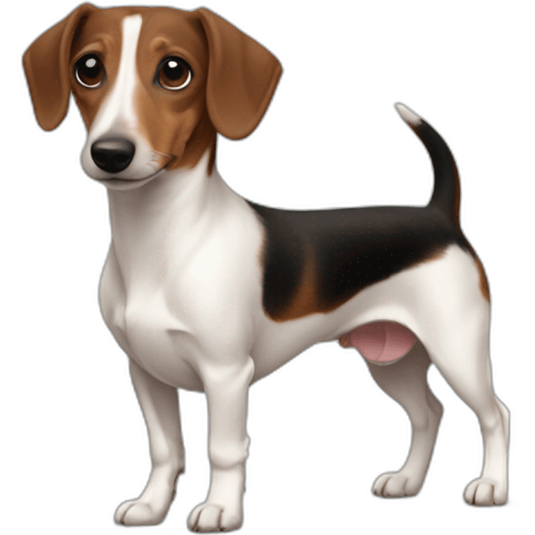 brown dachshund jack russell(brown with no white) emoji