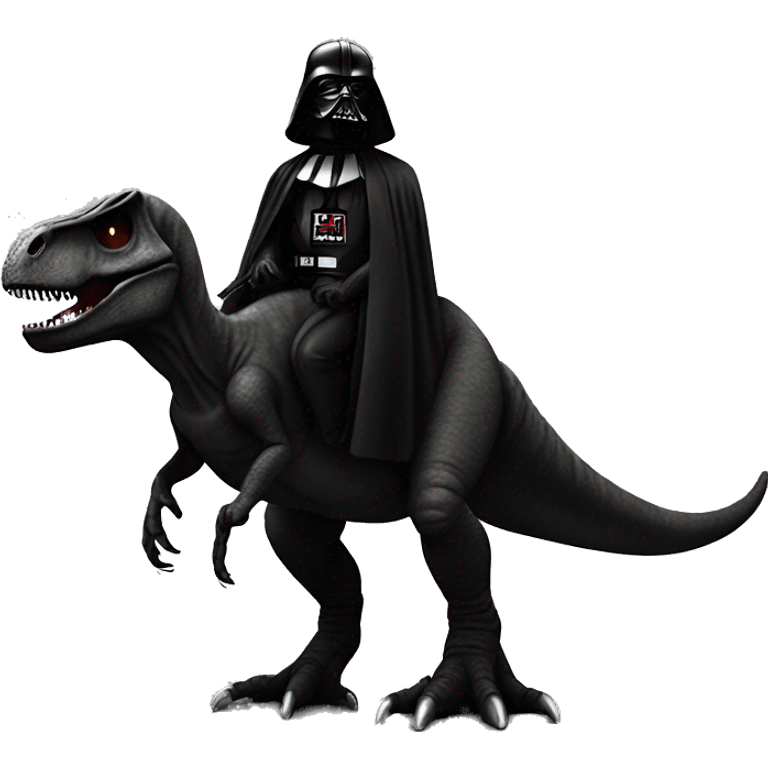 Dark vador on a t-rex emoji