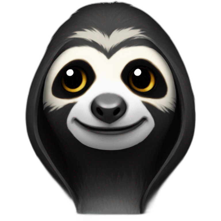 Goth sloth emoji