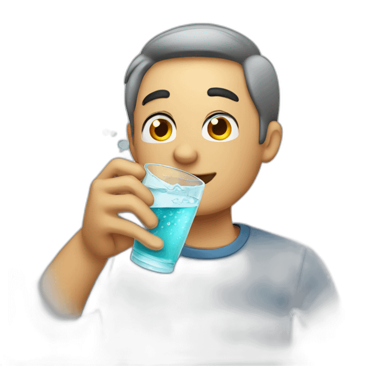 man drinking sparkling water emoji