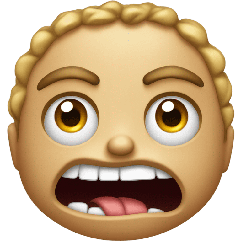 Emoji face experiencing the horrors emoji