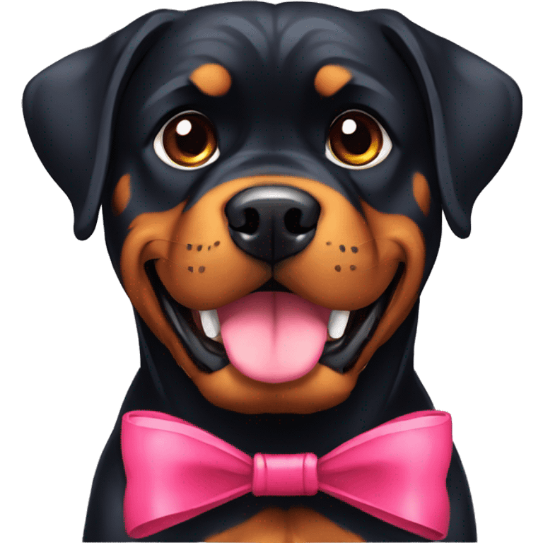 rottweiler with bow emoji