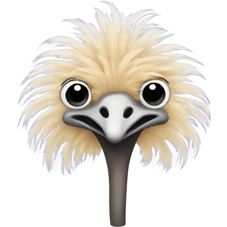 One single curly ostrich feather emoji