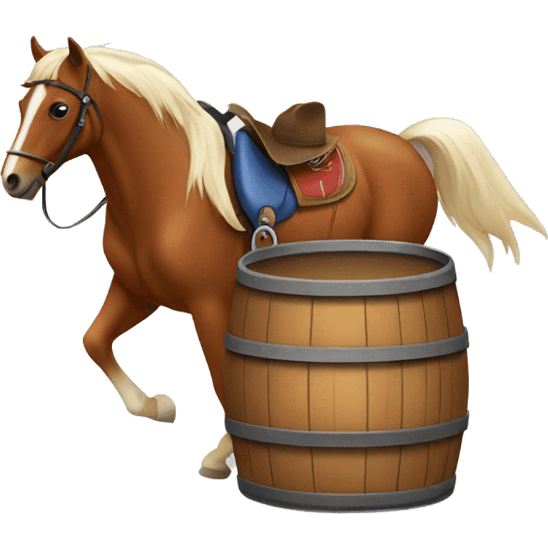 Barrel racing horse emoji