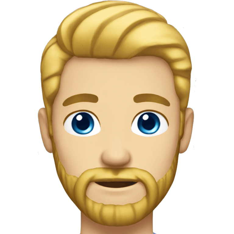 blue eyes man blonde beard emoji