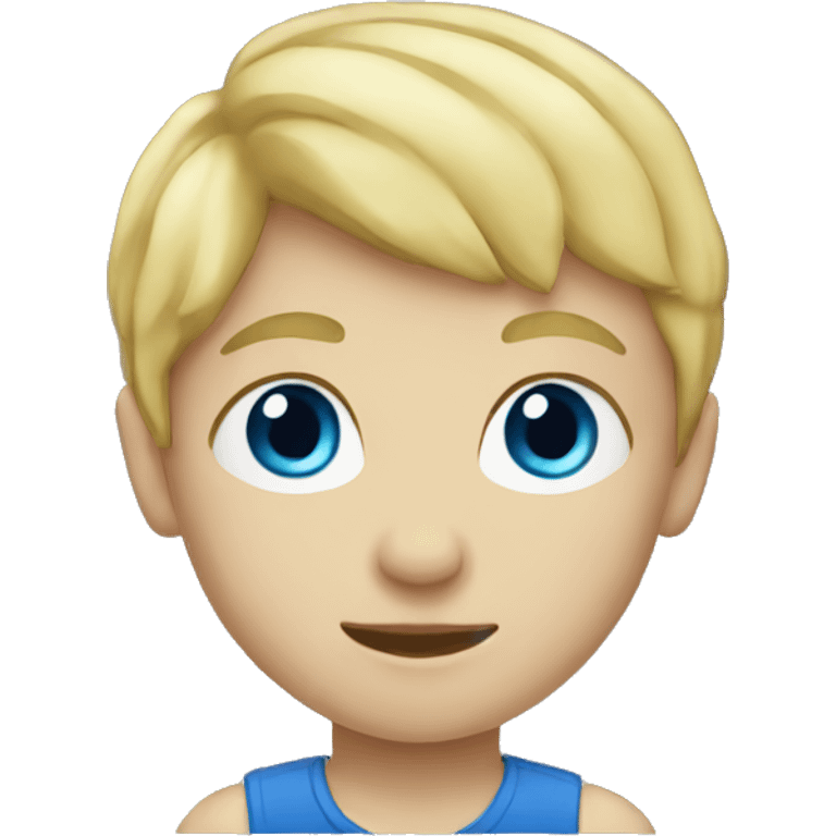 Blonde blue eyed small boy emoji