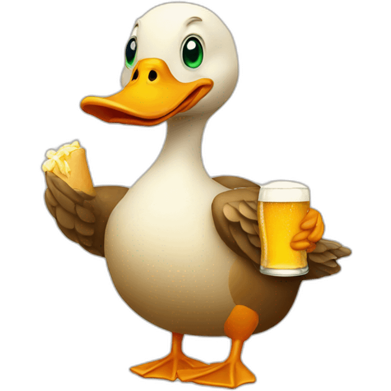 duck with beer  emoji