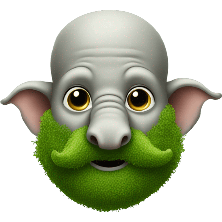 bald elephant man with a moss beard emoji