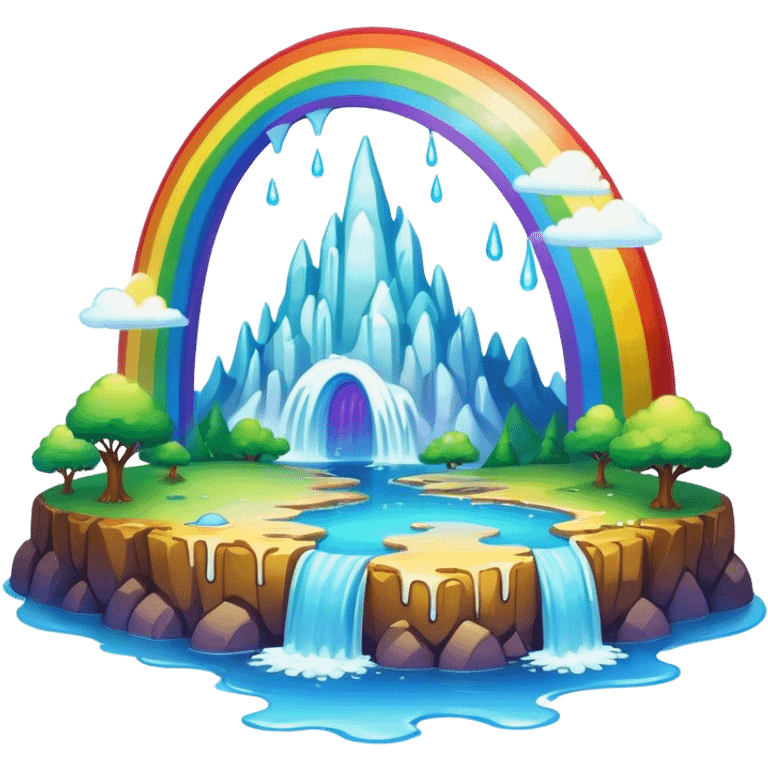 melting magical rainbow renaissance landscape emoji