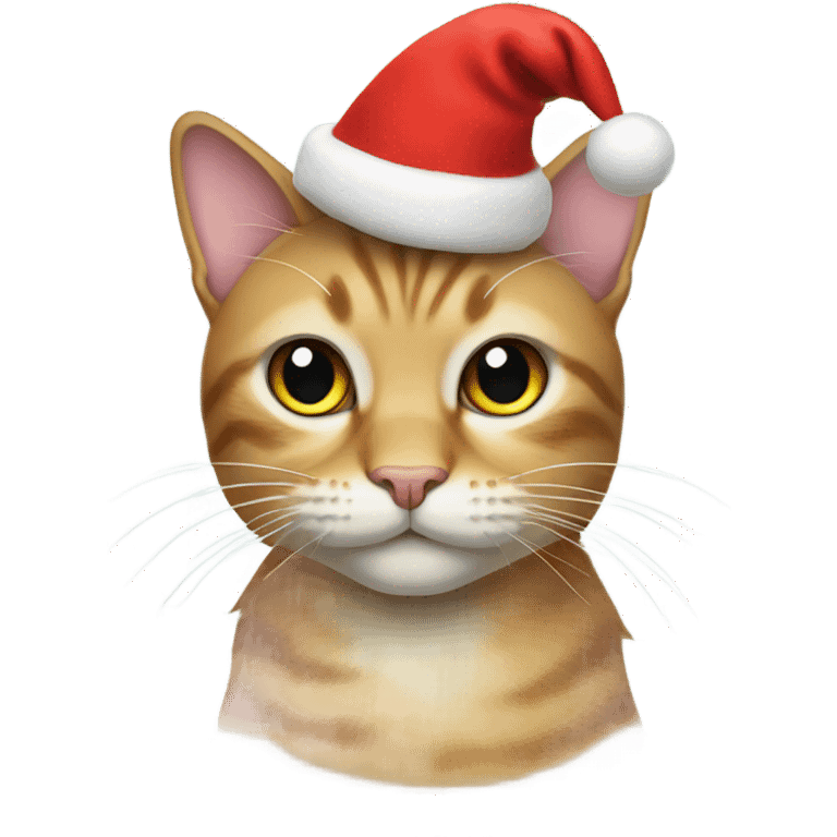 cat with christmas hat emoji