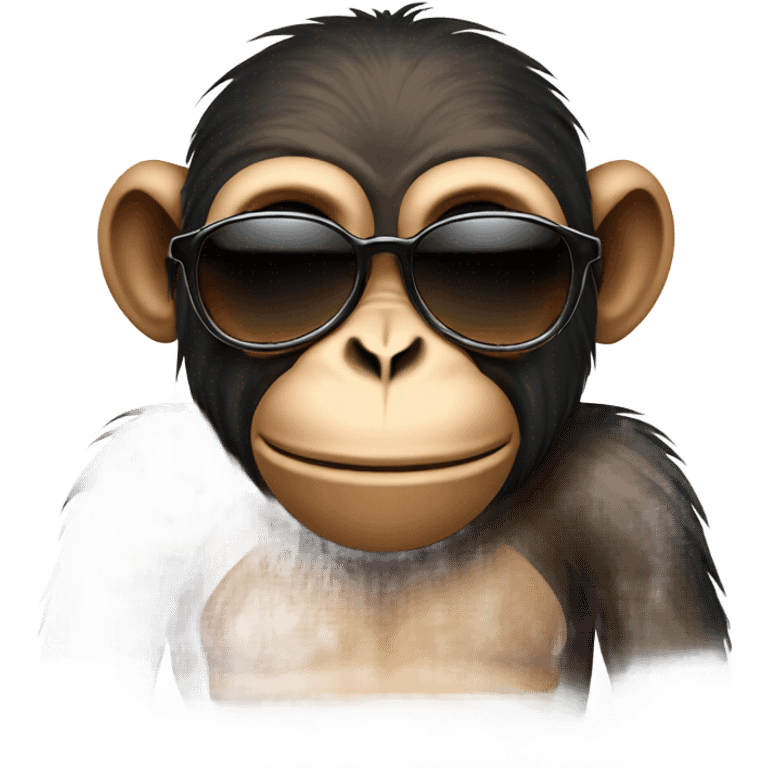 Monkey with joint and shades emoji