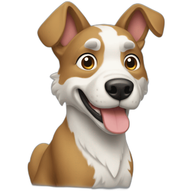 Chien sur loup emoji