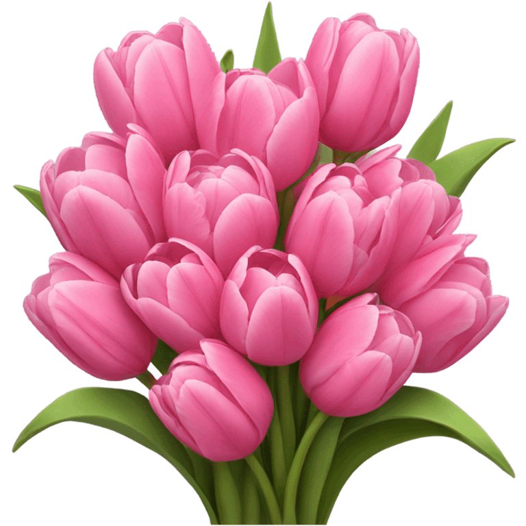 bouquet of pink tulips emoji