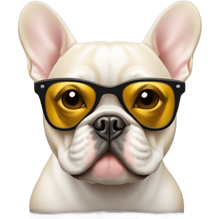 Bulldog french sunglasses emoji