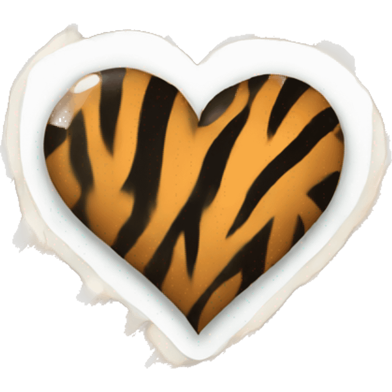 Heart with tigre pattern  emoji