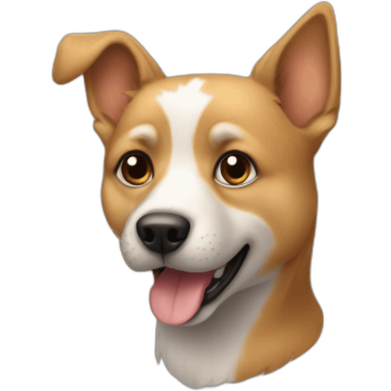 Chien sur un chat emoji