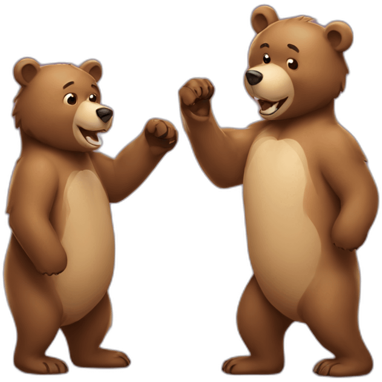 Bear and shake emoji