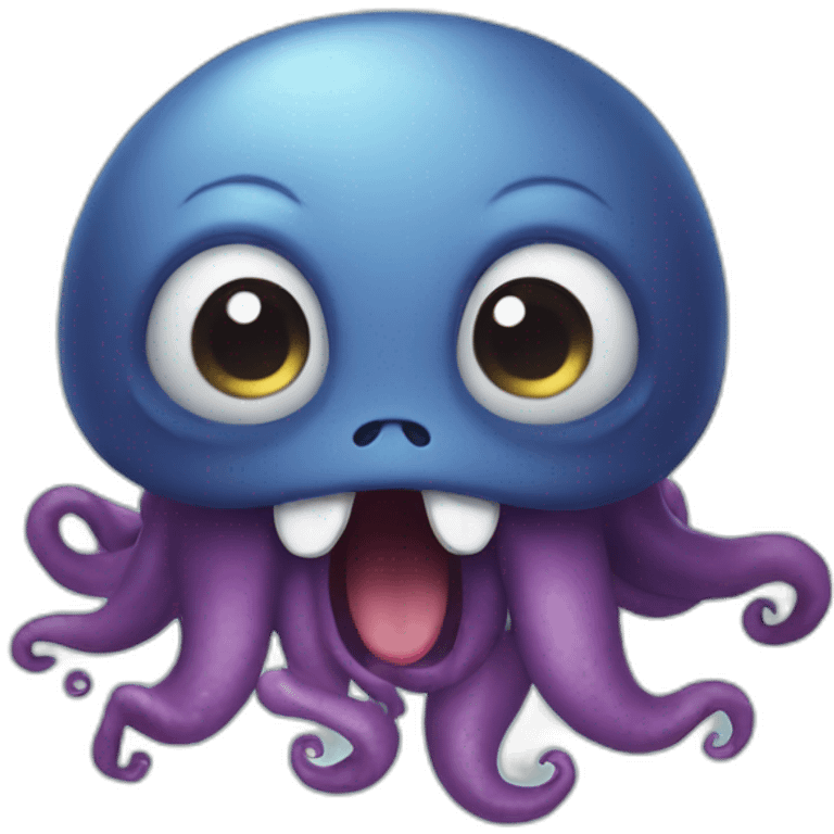 cute kraken crying emoji