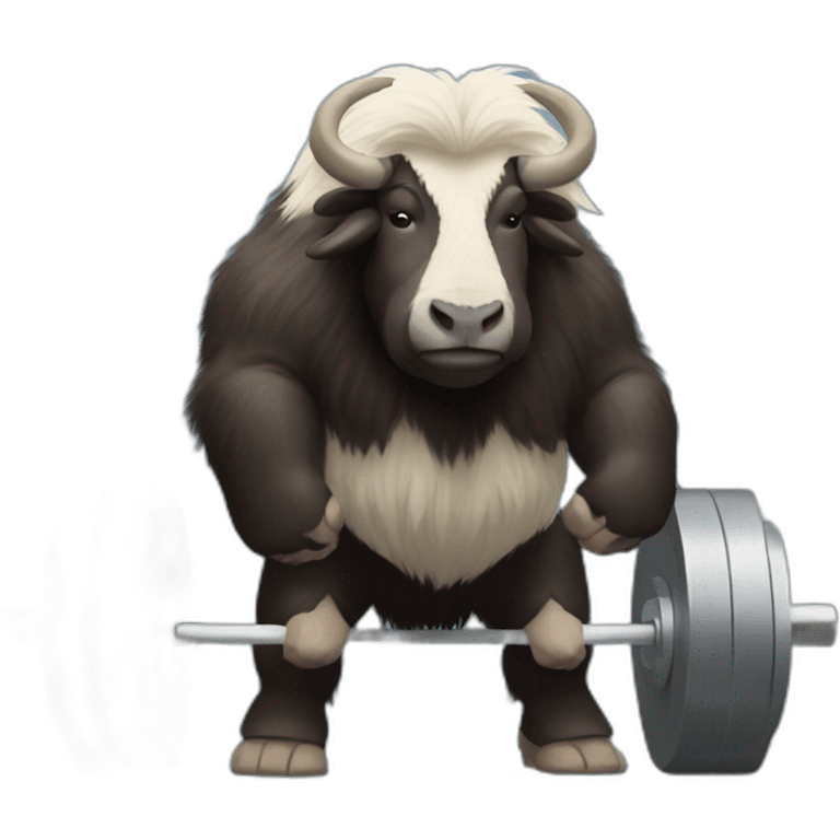 musk ox deadlifting emoji