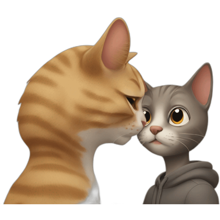 cat and man love us emoji