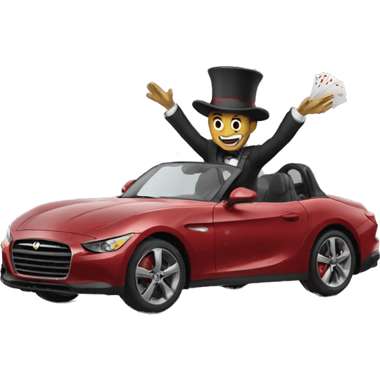 magician driving a car emoji