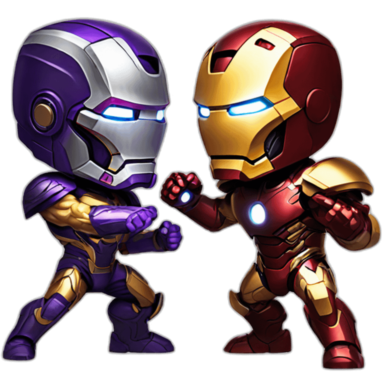 Iron man vs thanos Fighting emoji