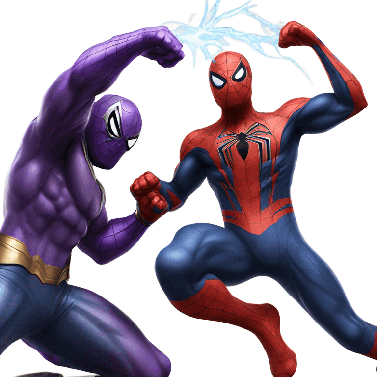 Spiderman fight thanos emoji