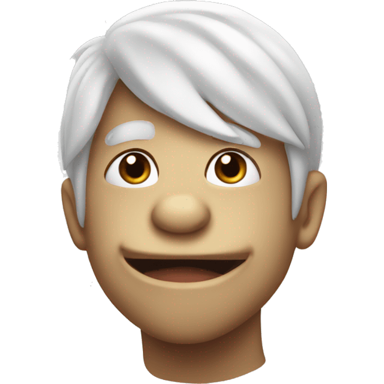 white haired dinosaur emoji