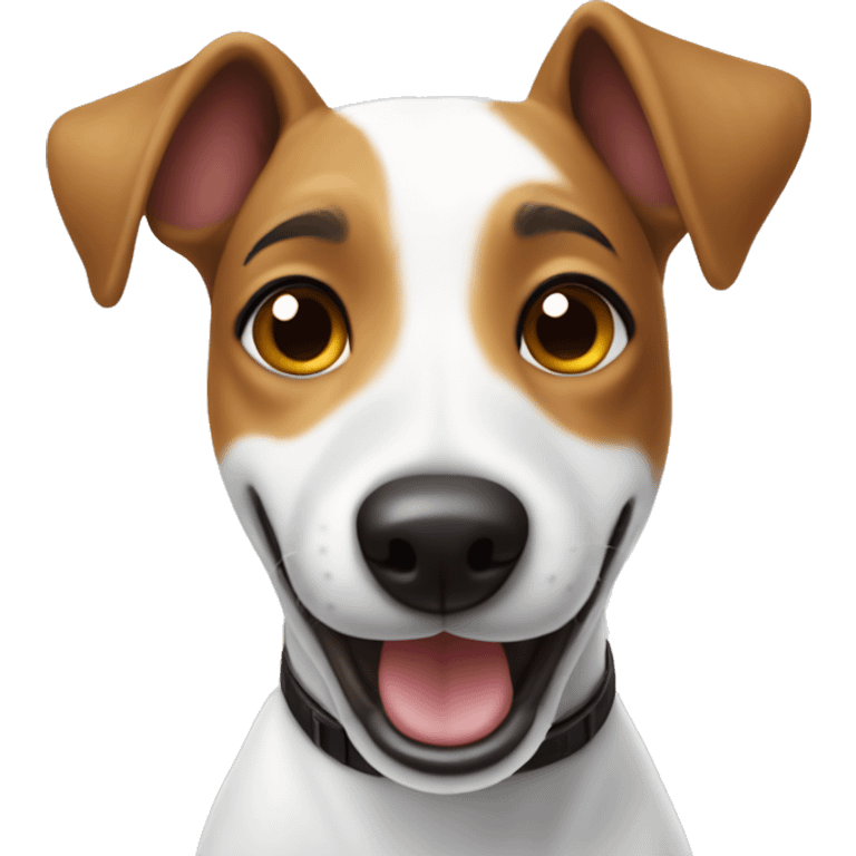 jack rassel terrier is smiling emoji