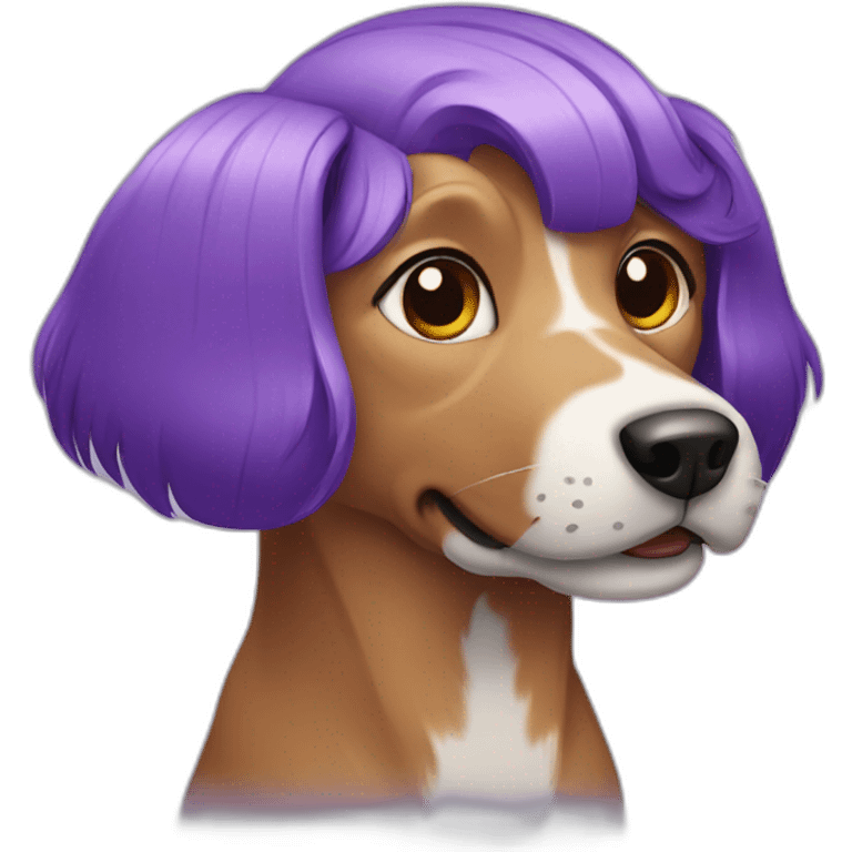 dog with purple hair emoji