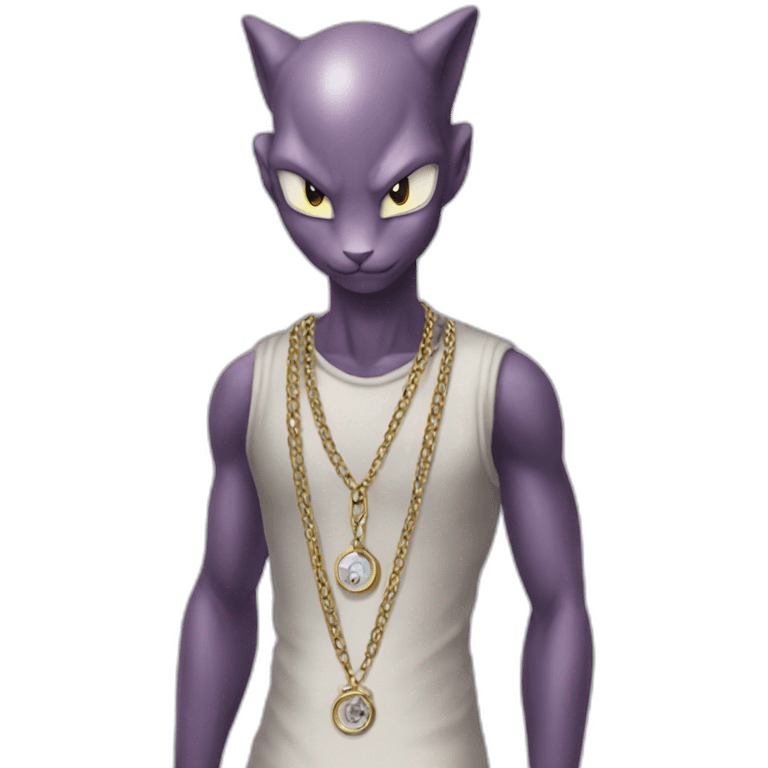 mewtwo wearing Gucci chain emoji