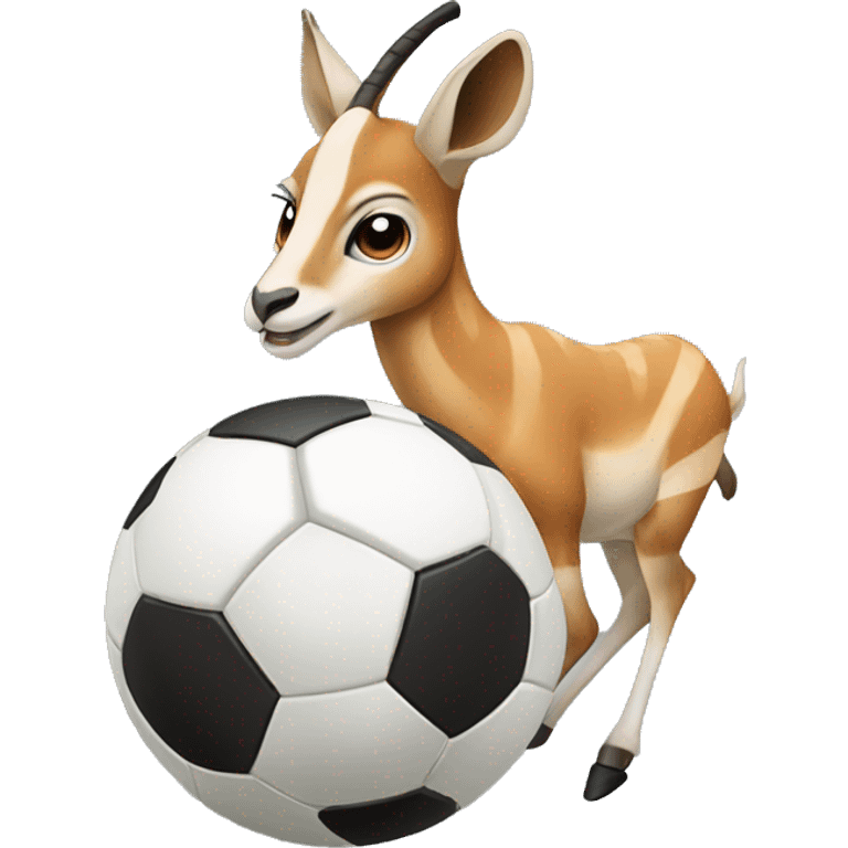 Gazelle playing soccer emoji