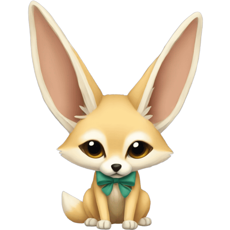 fennec with a bow emoji