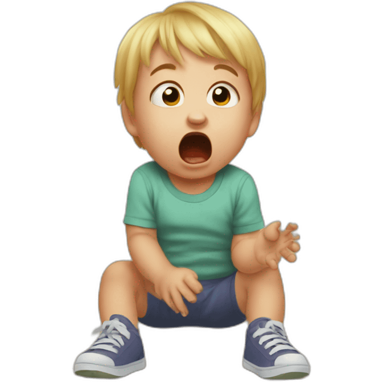 toddler doing a tantrum emoji