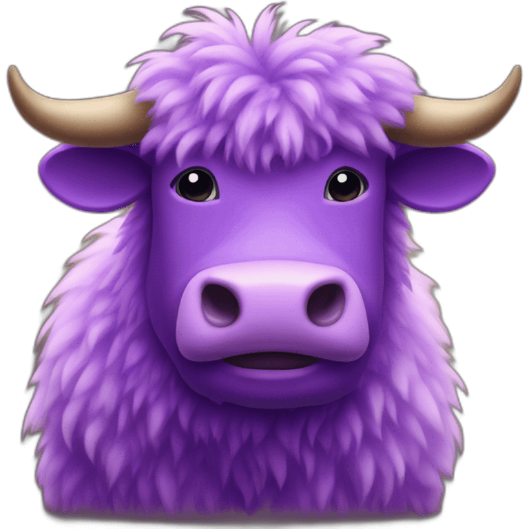 fluffy purple ox emoji