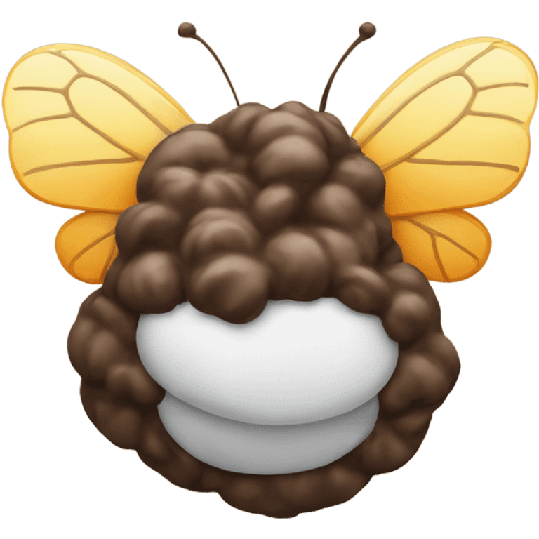 Poop with butterfly wings emoji