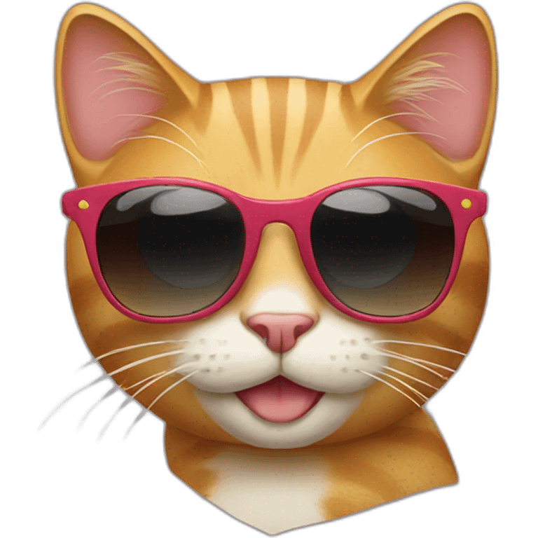 Cat with sunglasses emoji