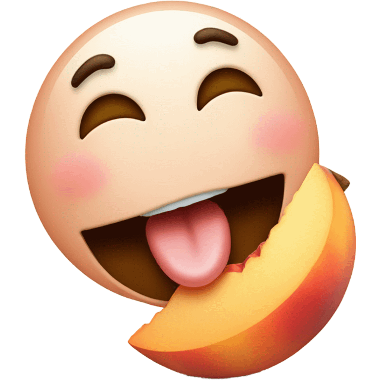 Freaky licking emoji. Add a peach on the tongue emoji