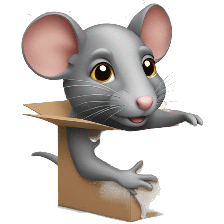 rat packing cardboard box emoji