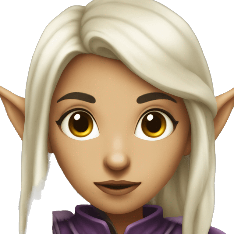 rogue female elf fantasy emoji