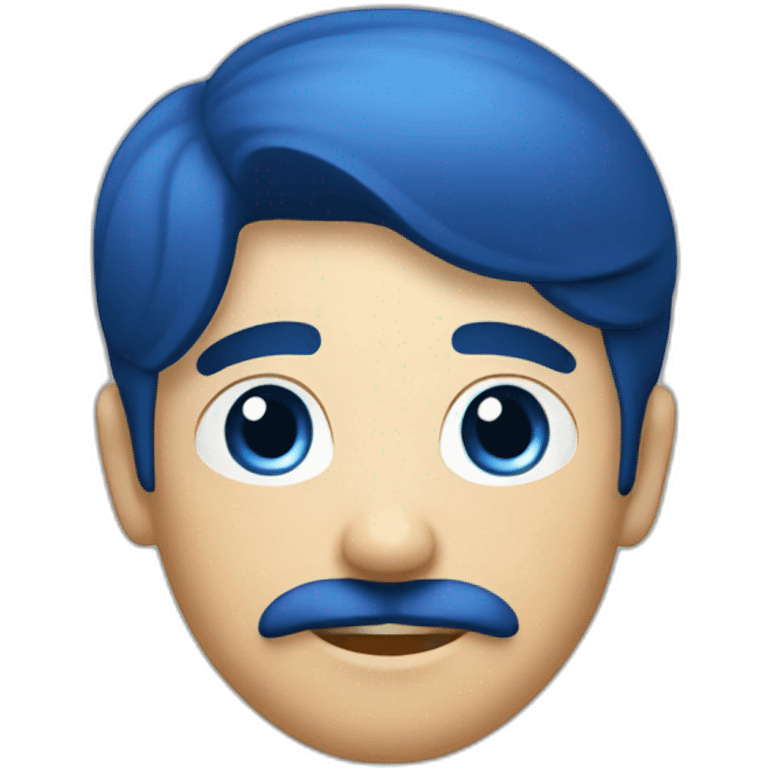 silueta masculina linea azul emoji