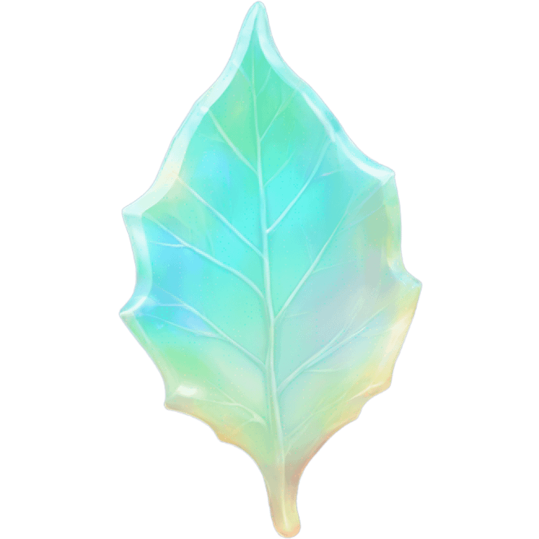 opal crystal leaf emoji