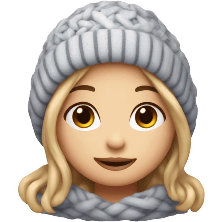 Cozy cute girls winter emoji  emoji