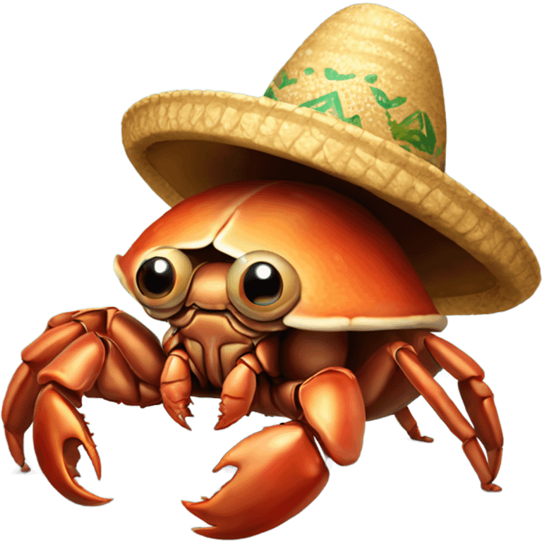 Hermit crab with a sombrero emoji