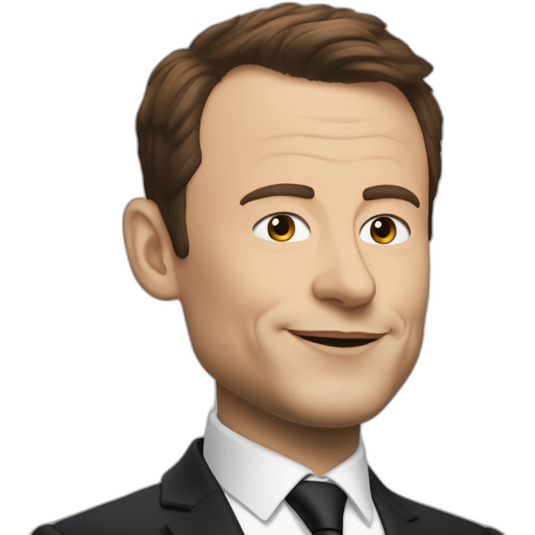 Macron et elon musk emoji