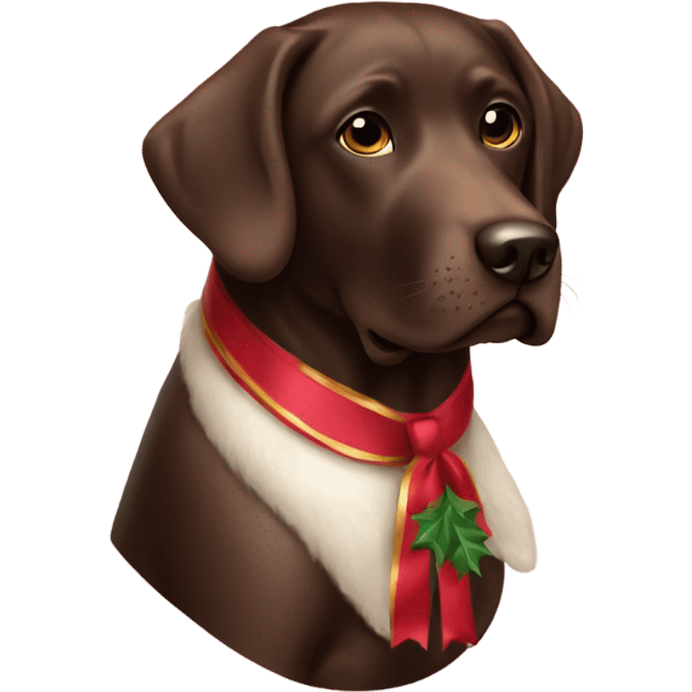 Chocolate Labrador Nutcracker holiday elegant emoji