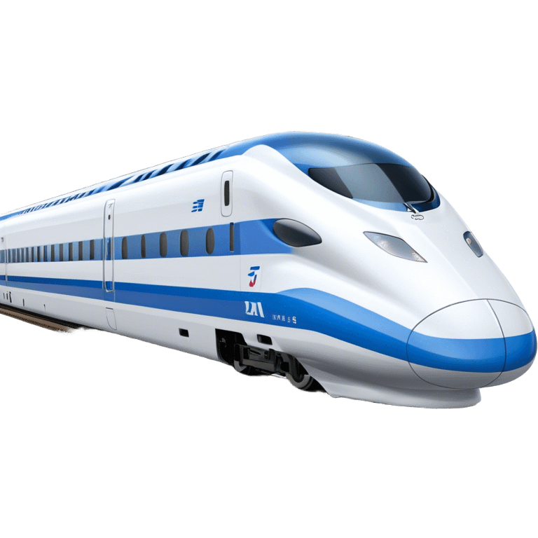 High-Speed Train (Shinkansen) - JR East (Model Year: 2021) (Iconic colour: White with blue) emoji